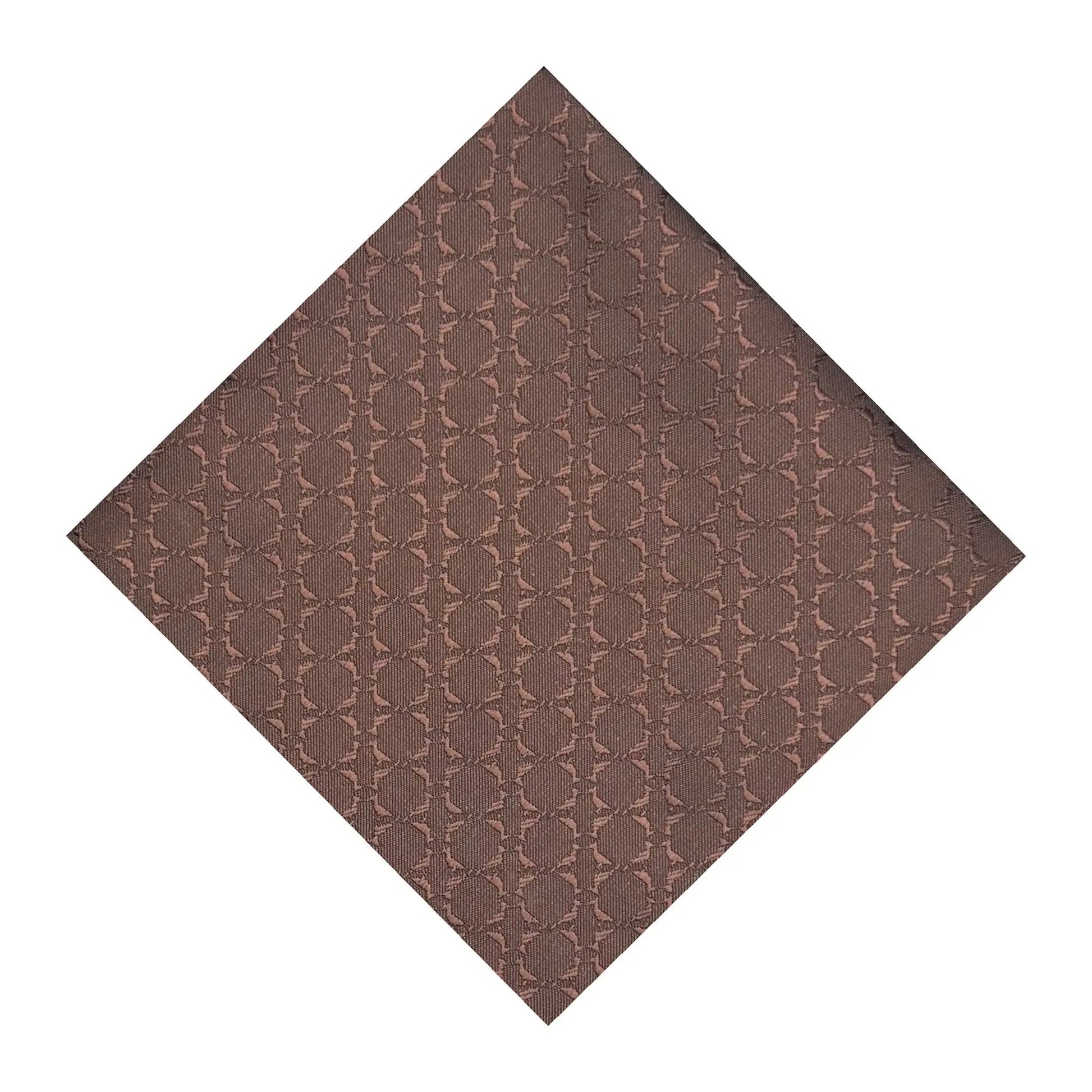 Red Brown Textured Pocket Square by OFL Ties