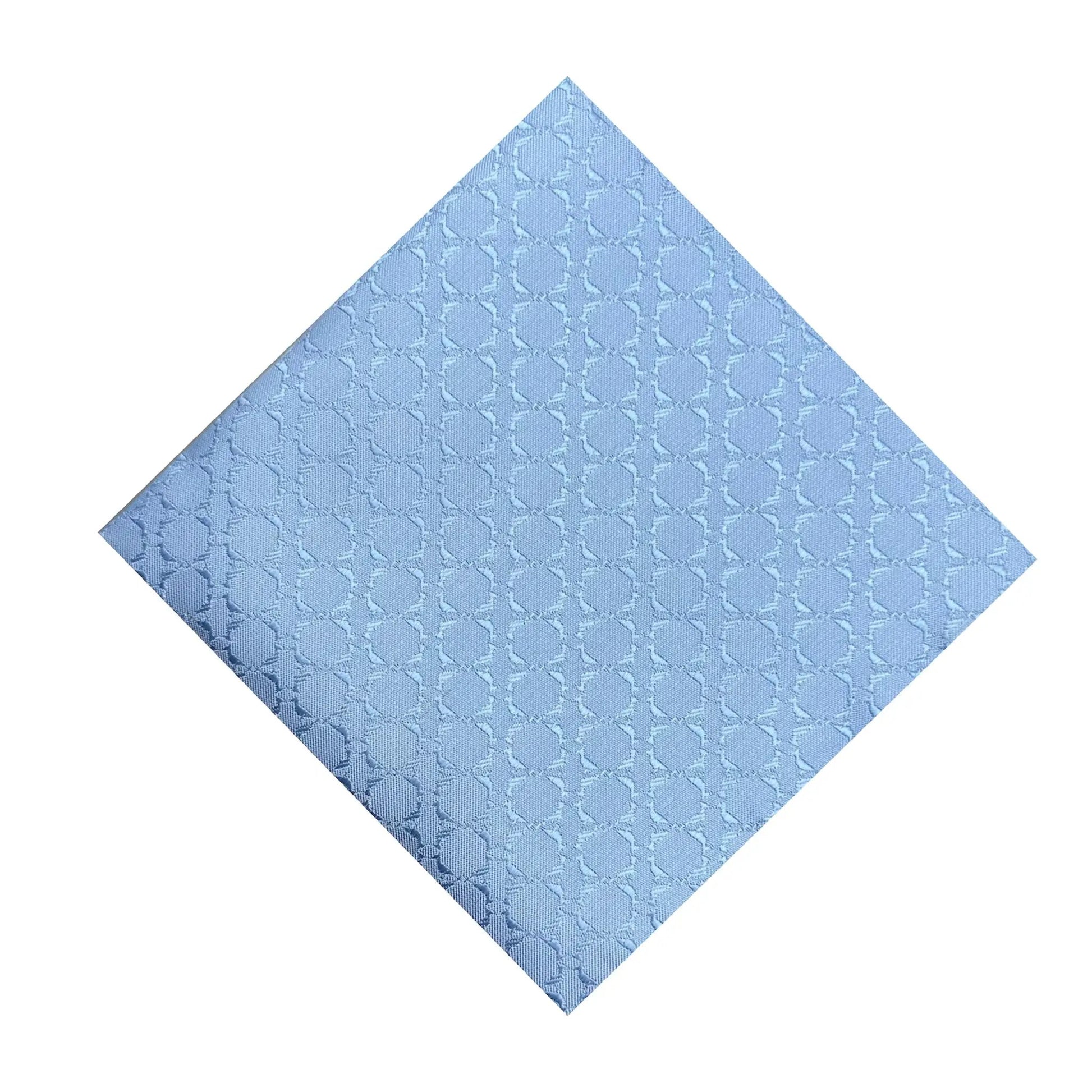 Pastel Blue Textured Pocket Square by OFL Ties