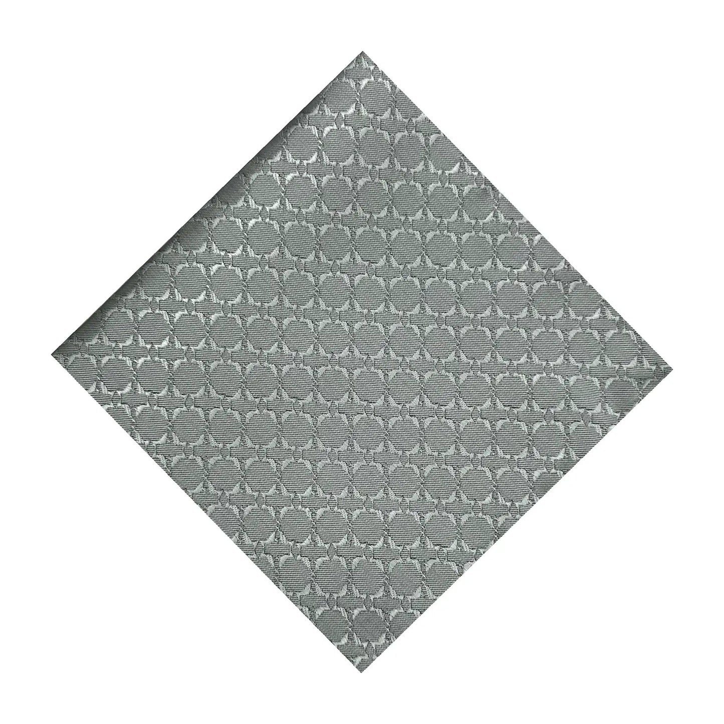 Steel Grey Textured Pocket Square by OFL Ties
