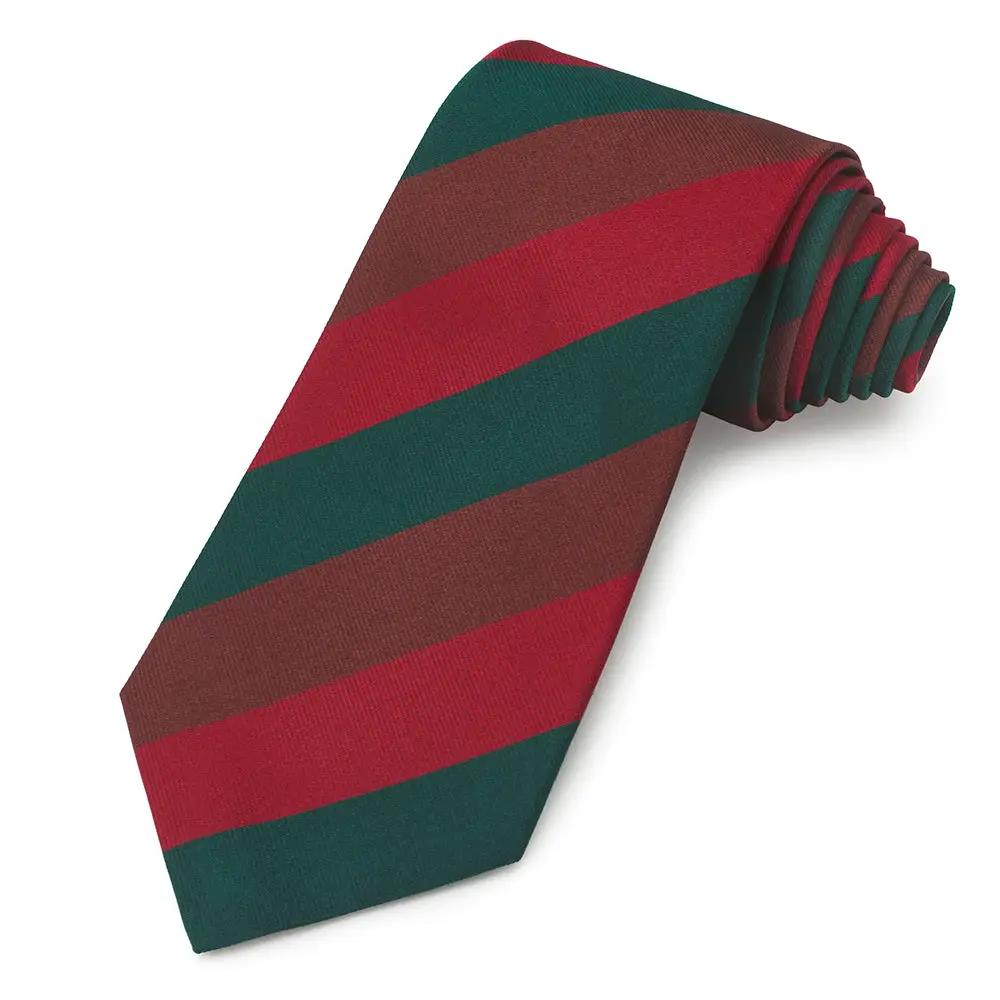 Royal Tank Regiment Three-Fold Silk Reppe Tie by Benson & Clegg