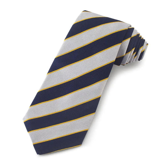 Queen's Regiment Three-Fold Silk Reppe Tie by Benson & Clegg