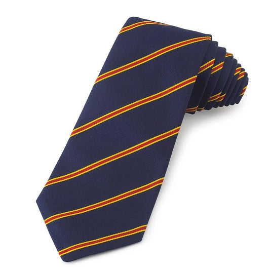 Royal Military Academy Sandhurst Three-Fold Silk Reppe Tie by Benson & Clegg