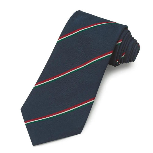 Merchant Navy Three-Fold Silk Reppe Tie by Benson & Clegg