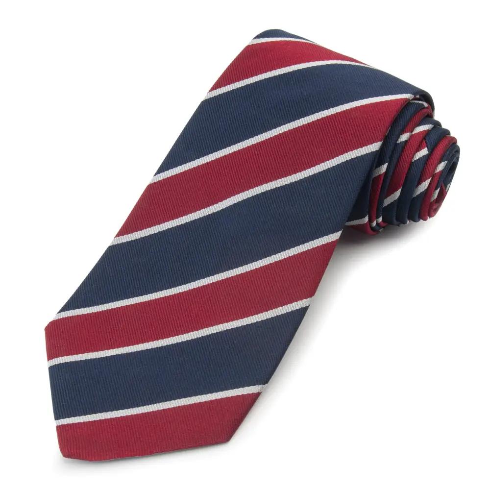 London University Three-Fold Silk Reppe Tie by Benson & Clegg