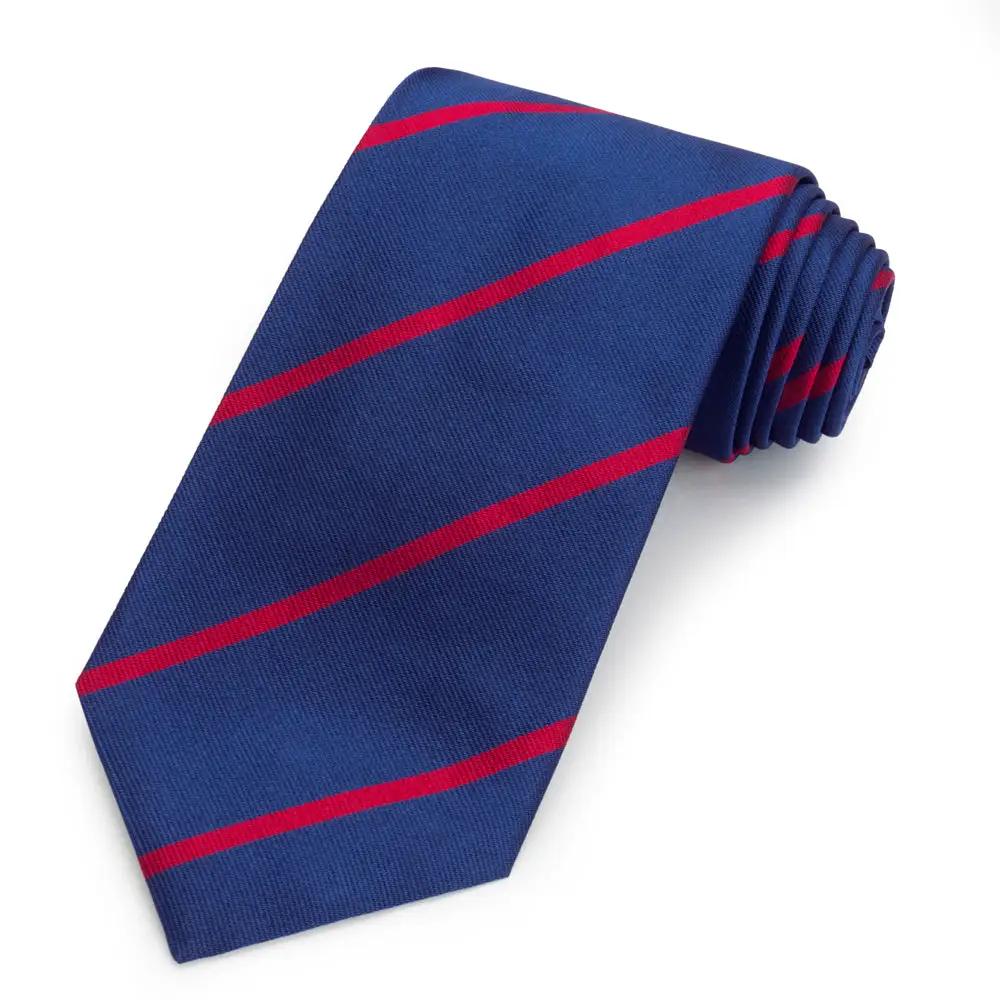 King's College London Three-Fold Silk Reppe Tie by Benson & Clegg