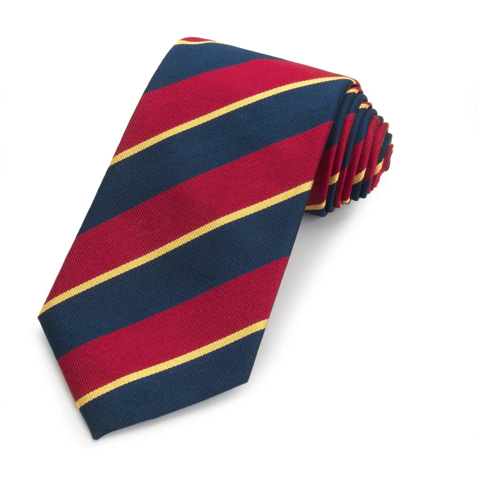 University of Wales Three-Fold Silk Reppe Tie by Benson & Clegg