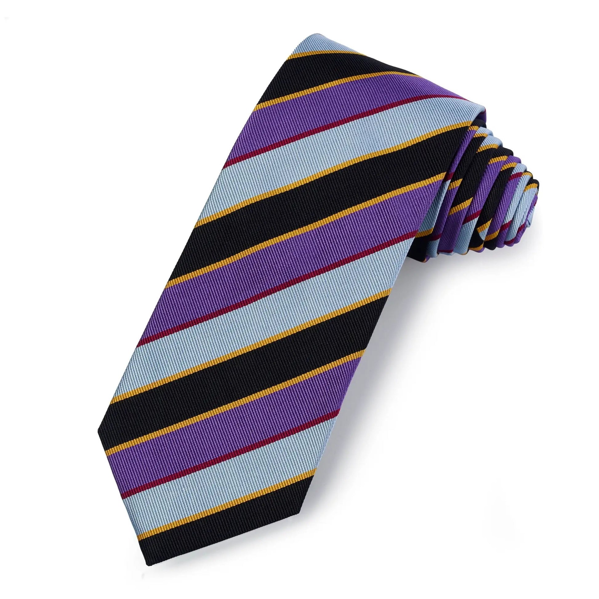 Combined Australians Three-Fold Silk Reppe Tie by Benson & Clegg
