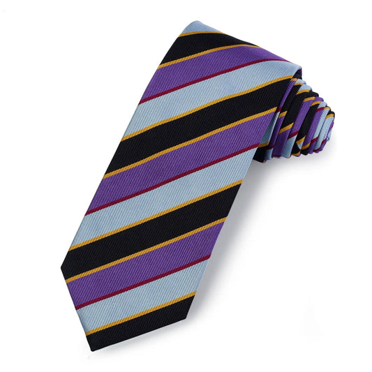 Combined Australians Three-Fold Silk Reppe Tie by Benson & Clegg