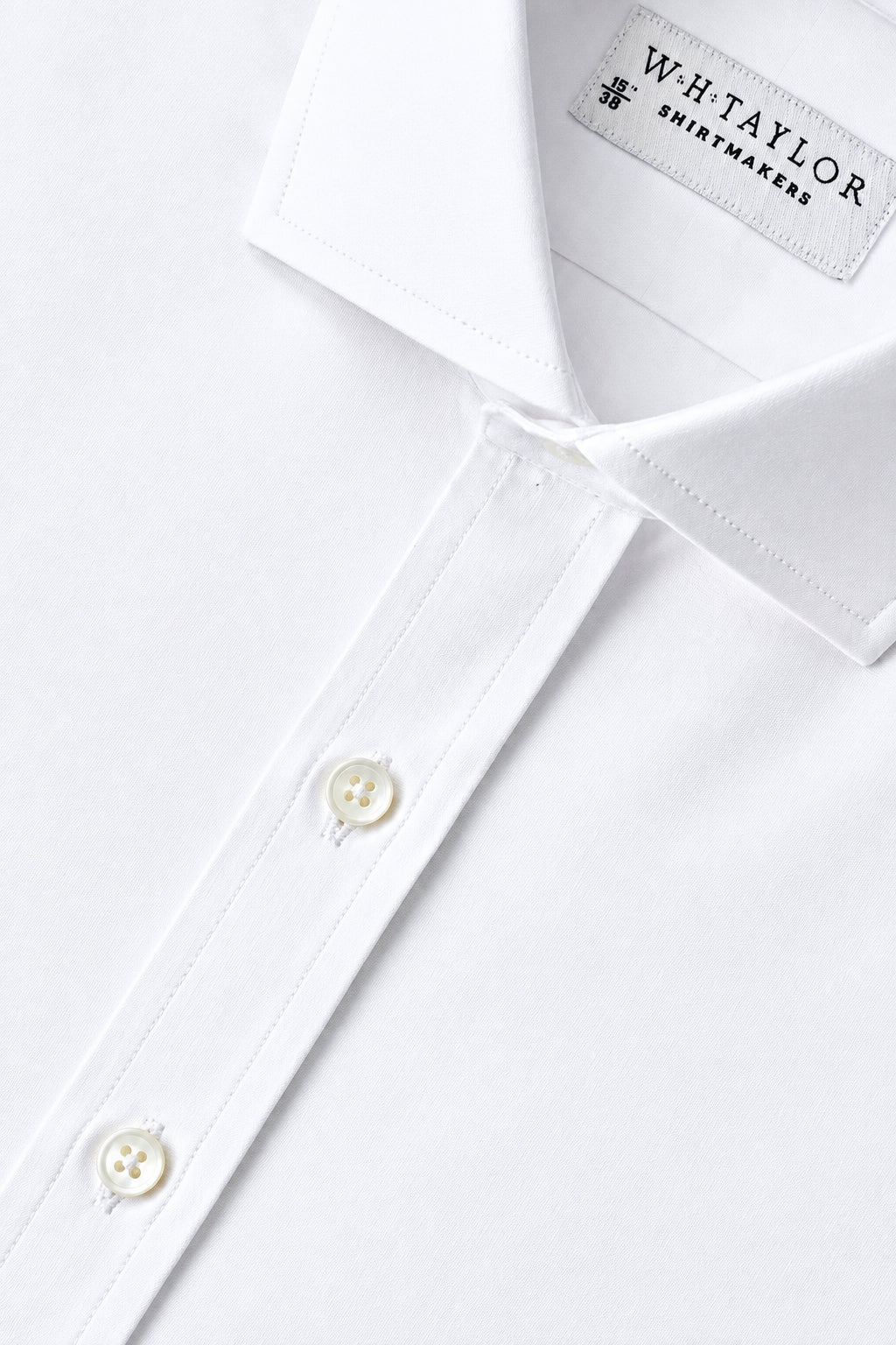 WH Taylor Shirtmakers Pack of Three Plain White Cotton Poplin Men's Bespoke Shirt by whtshirtmakers.com