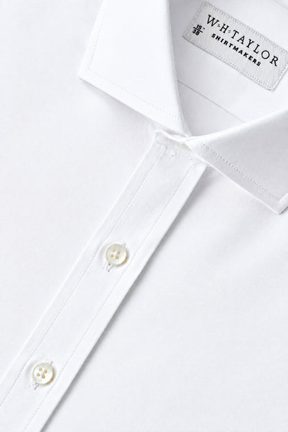 WH Taylor Shirtmakers Pack of Three Plain White Cotton Poplin Men's Bespoke Shirt by whtshirtmakers.com