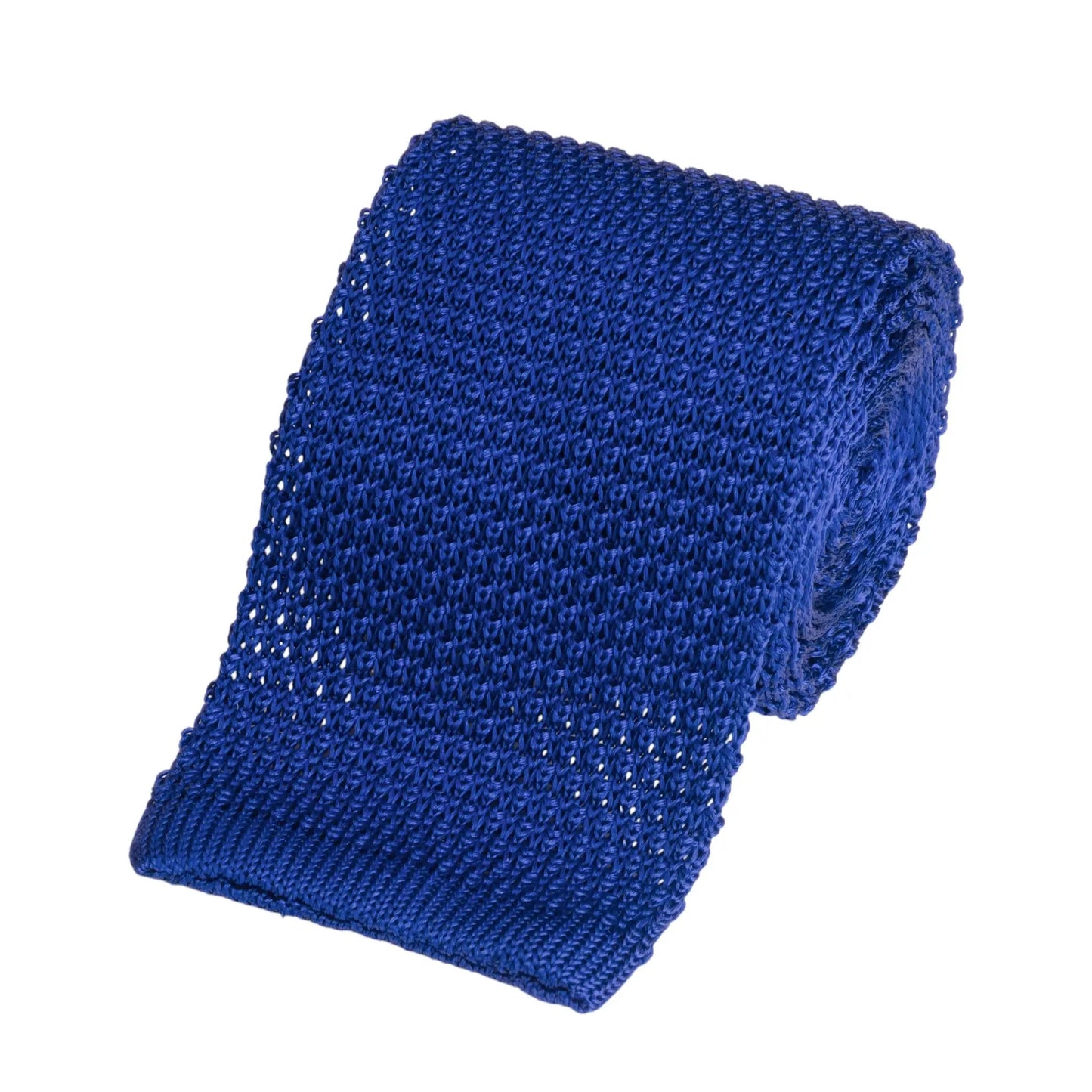 Knitted Silk Tie In Royal Blue by Benson & Clegg