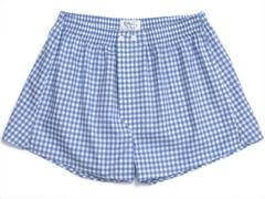 Blue Large Gingham Boxer Shorts - whtshirtmakers.com