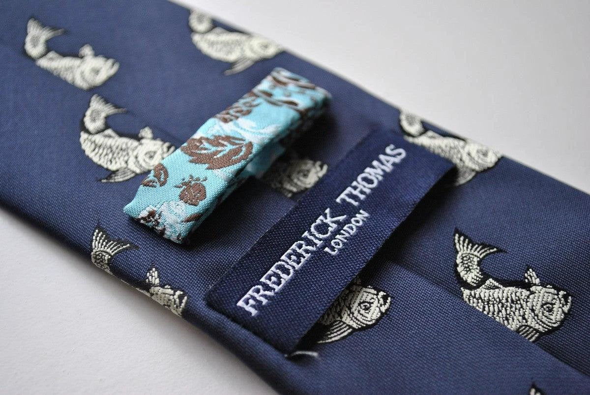 christmas range - leaping reindeer tie by Frederick Thomas Handmade Mens Ties