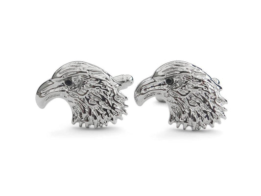 silver bald eagle cufflinks by Frederick Thomas Handmade Mens Ties