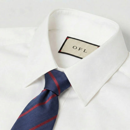 Navy Blue & Wine Stripe Tie - Hawksmoor Edit by OFL Ties