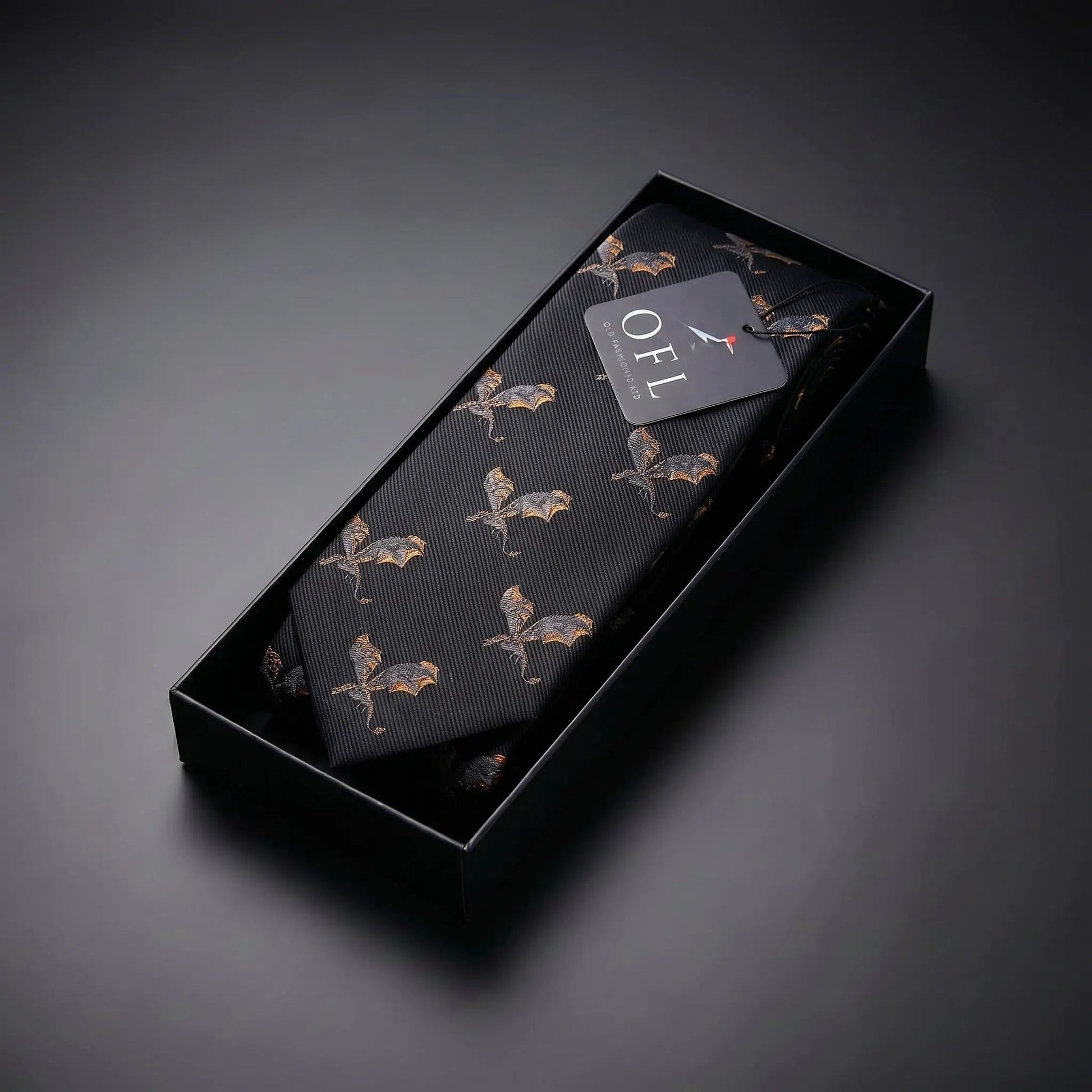 Dragon Tie Black by OFL Ties