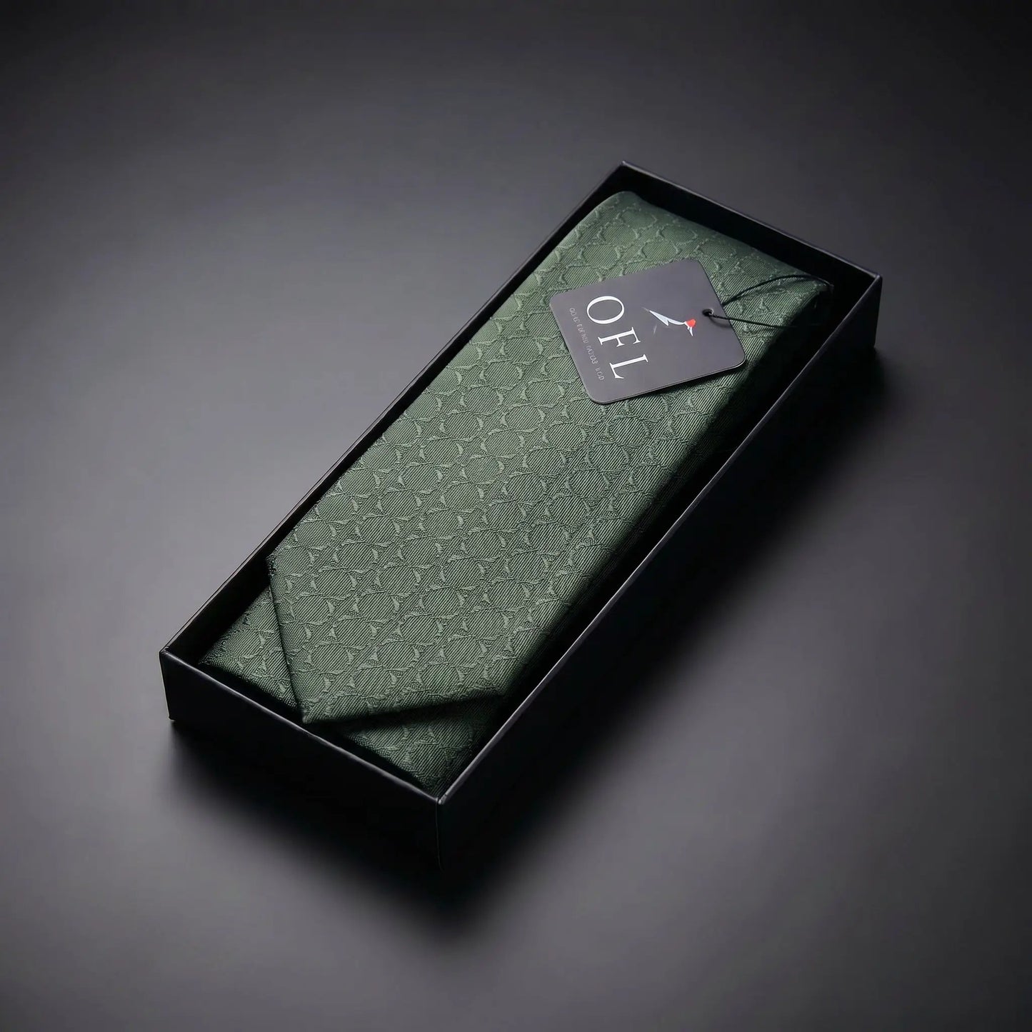 Forest Green Textured Tie by OFL Ties