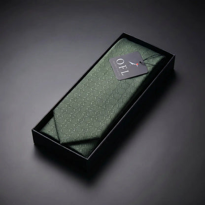 Forest Green Textured Tie by OFL Ties
