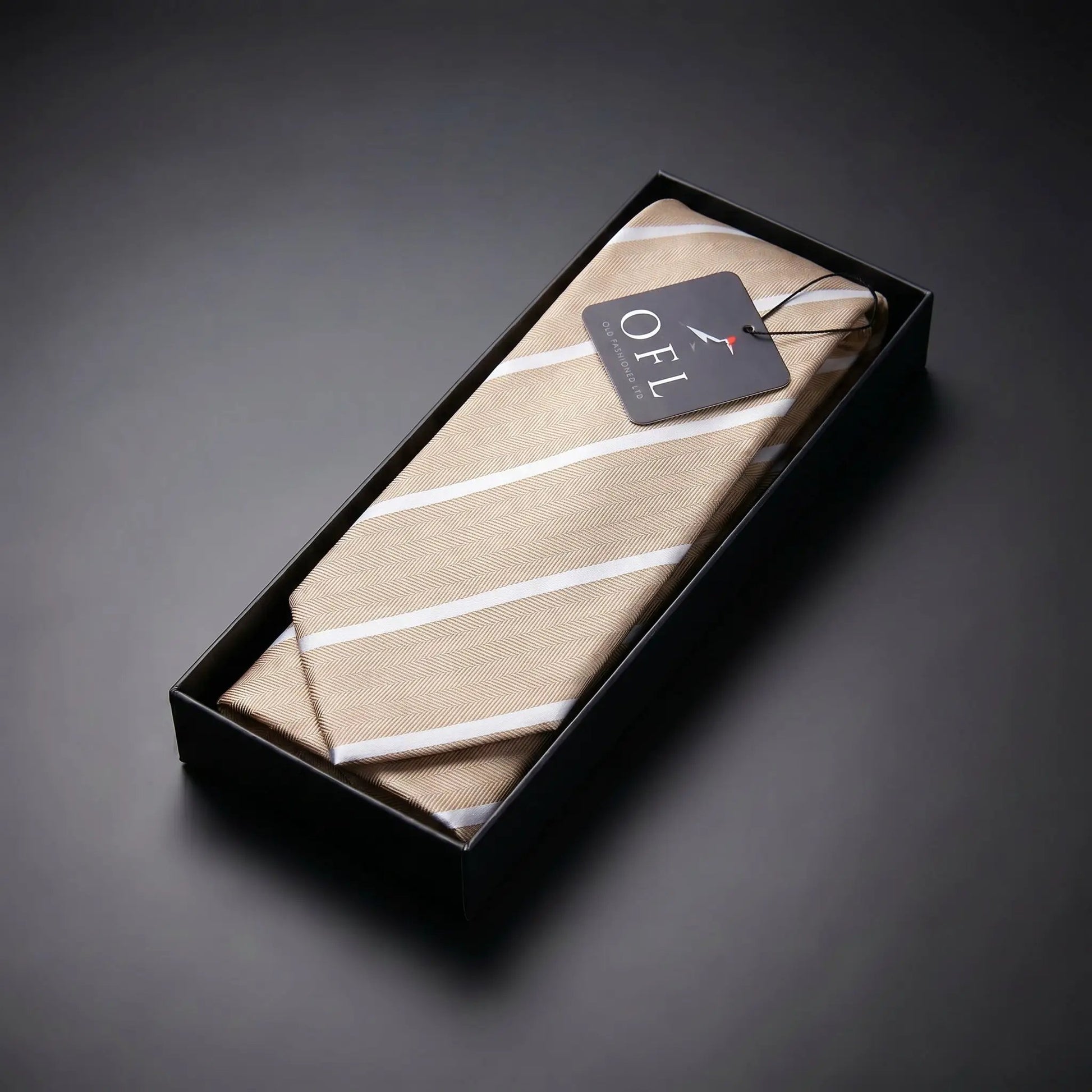 Cappuccino Stripe Tie - Hawksmoor Edit by OFL Ties
