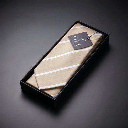Cappuccino Stripe Tie - Hawksmoor Edit by OFL Ties