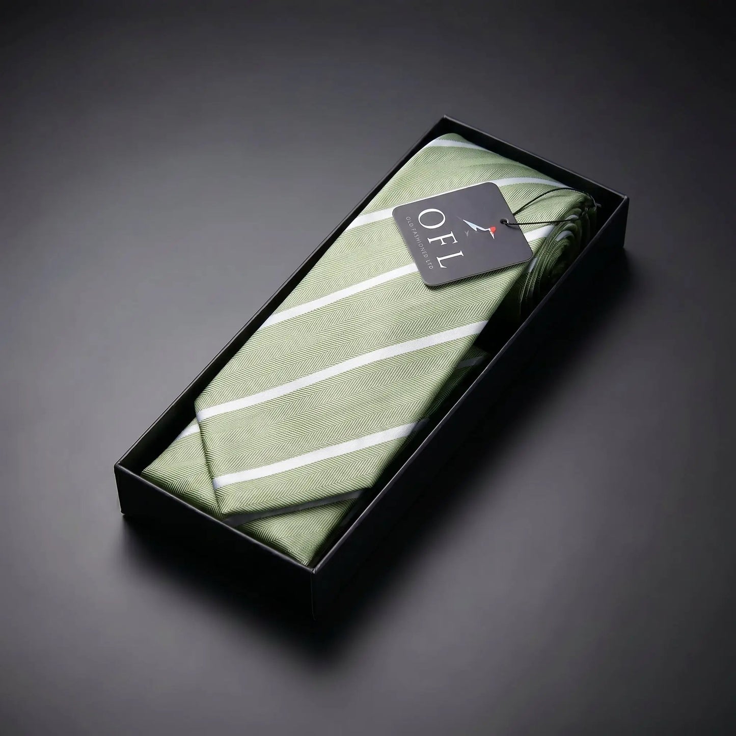 Matcha & White Stripe Tie - Hawksmoor Edit by OFL Ties
