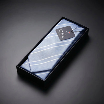 Light Blue & White Stripe Tie - Charleston Edit by OFL Ties
