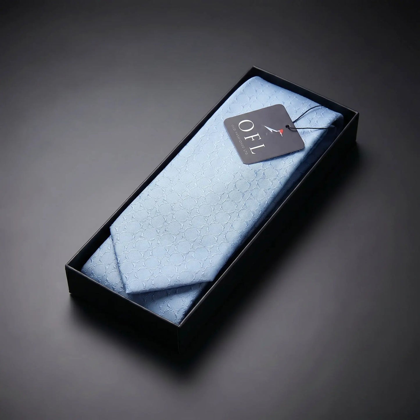 Pastel Blue Textured Tie by OFL Ties
