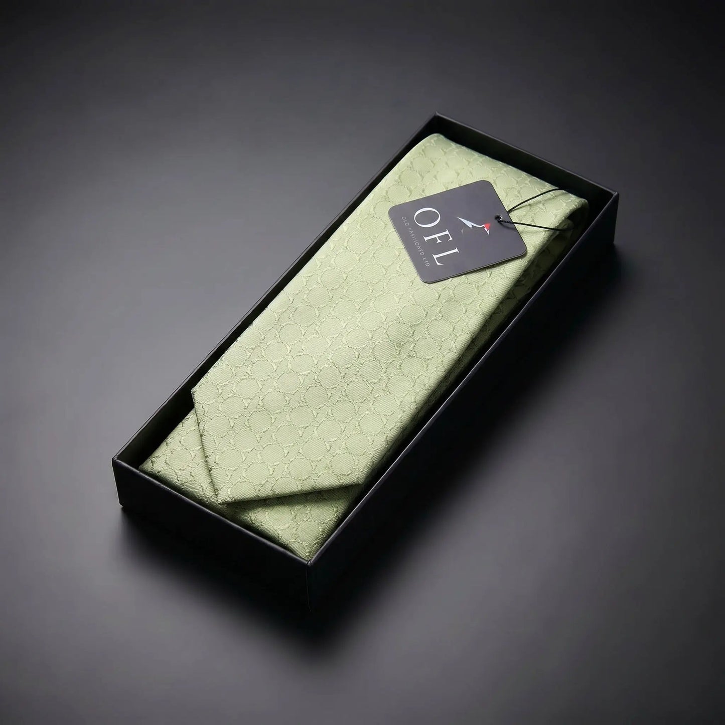 Sage Green Textured Tie by OFL Ties