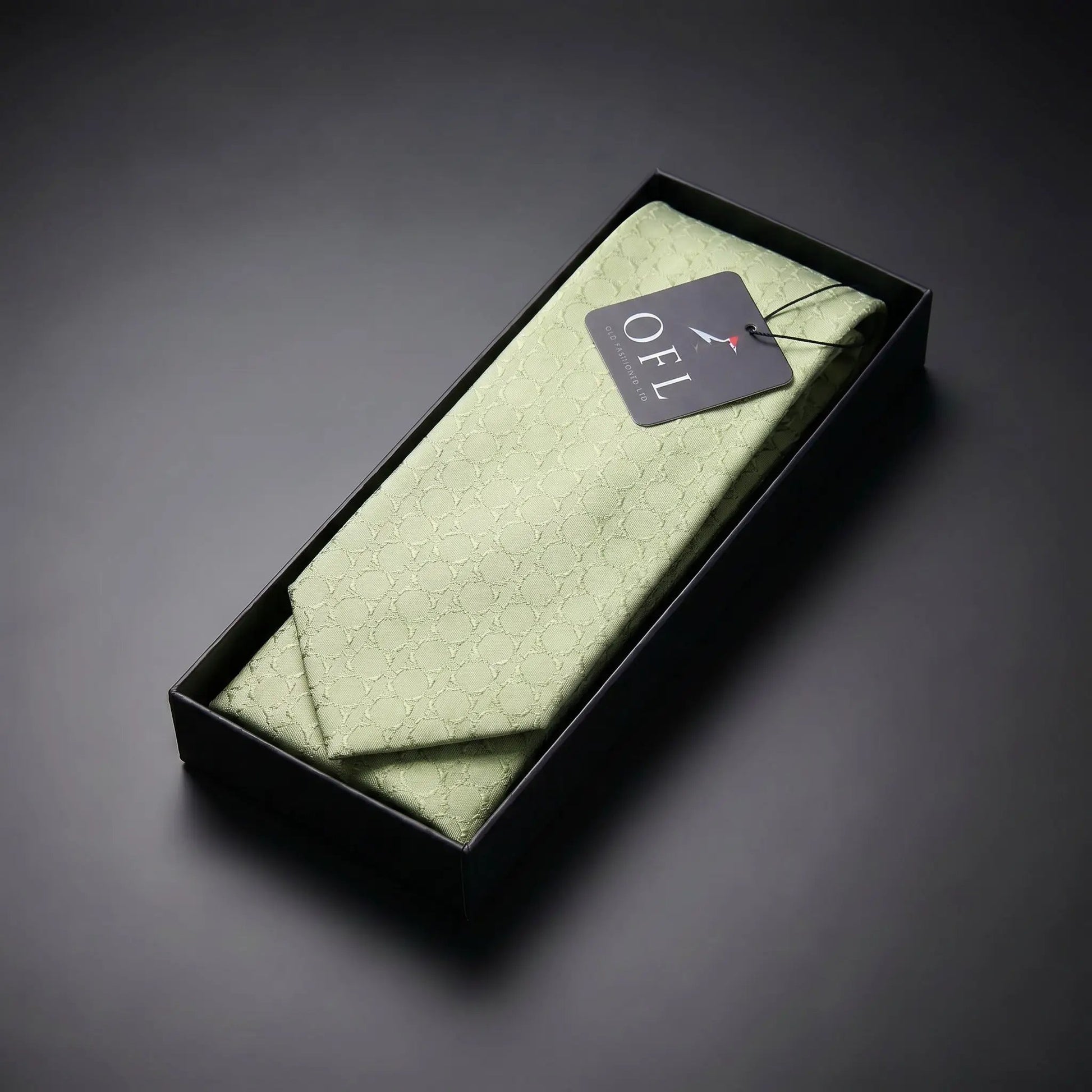 Sage Green Textured Tie by OFL Ties