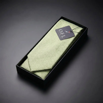 Sage Green Textured Tie by OFL Ties