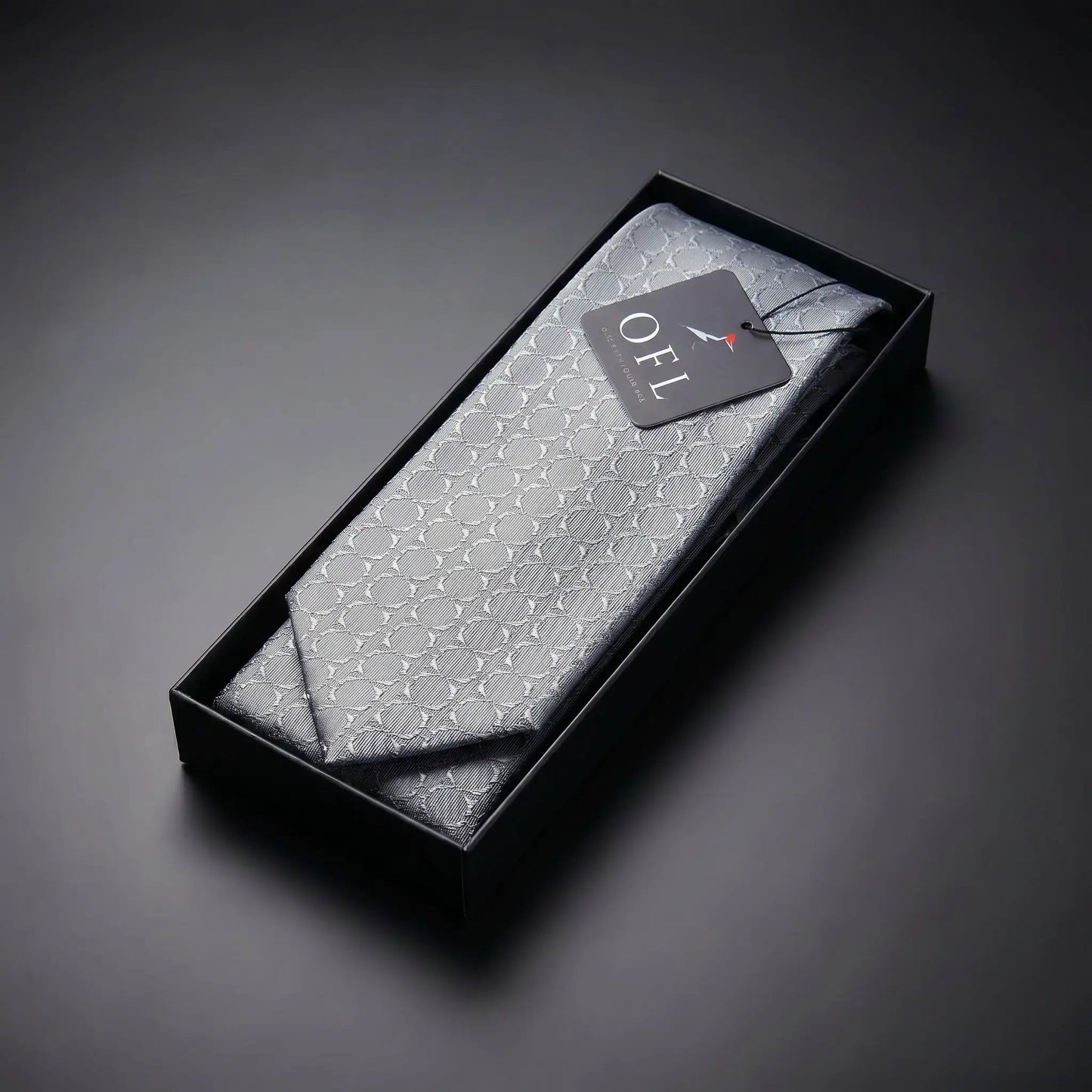 Steel Grey Textured Tie by OFL Ties
