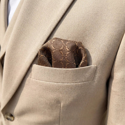 Coffee Textured Pocket Square by OFL Ties
