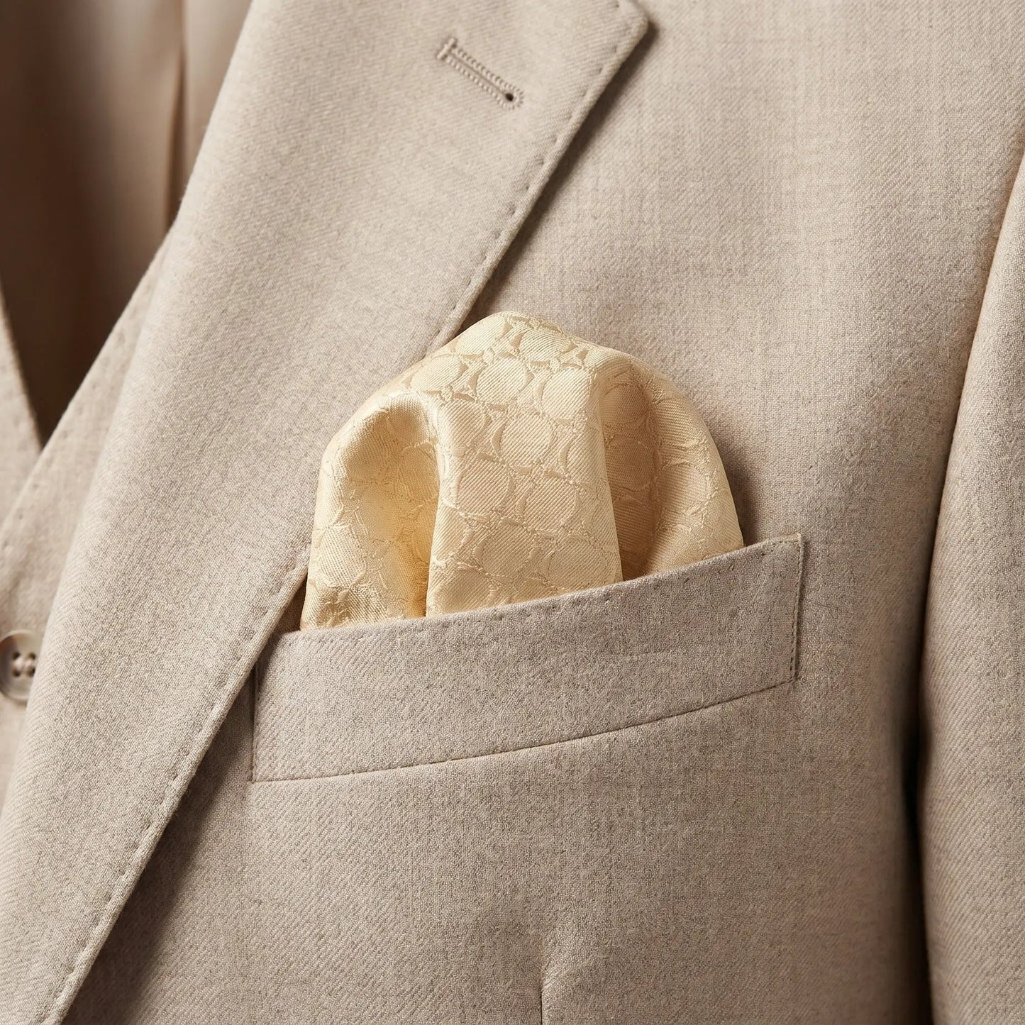 Pink Champagne Textured Pocket Square by OFL Ties
