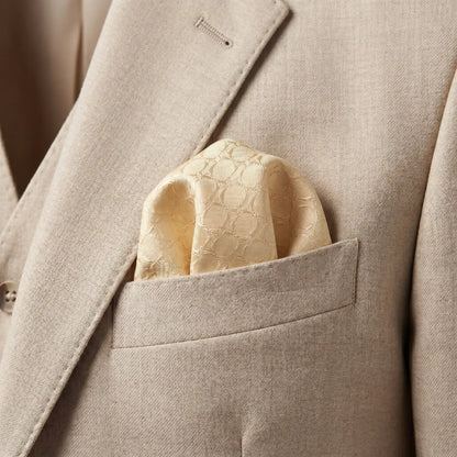 Pink Champagne Textured Pocket Square by OFL Ties