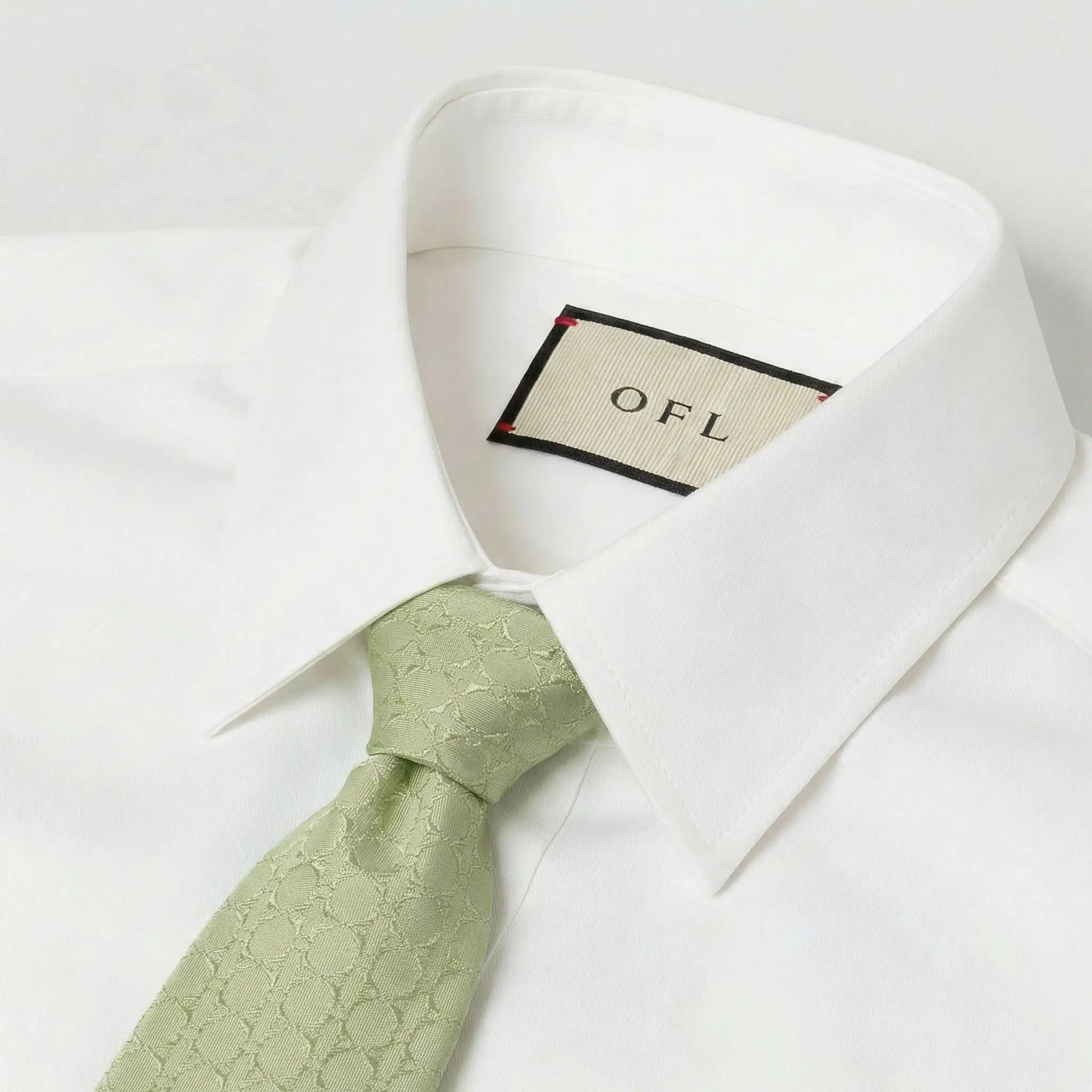 Sage Green Textured Tie by OFL Ties
