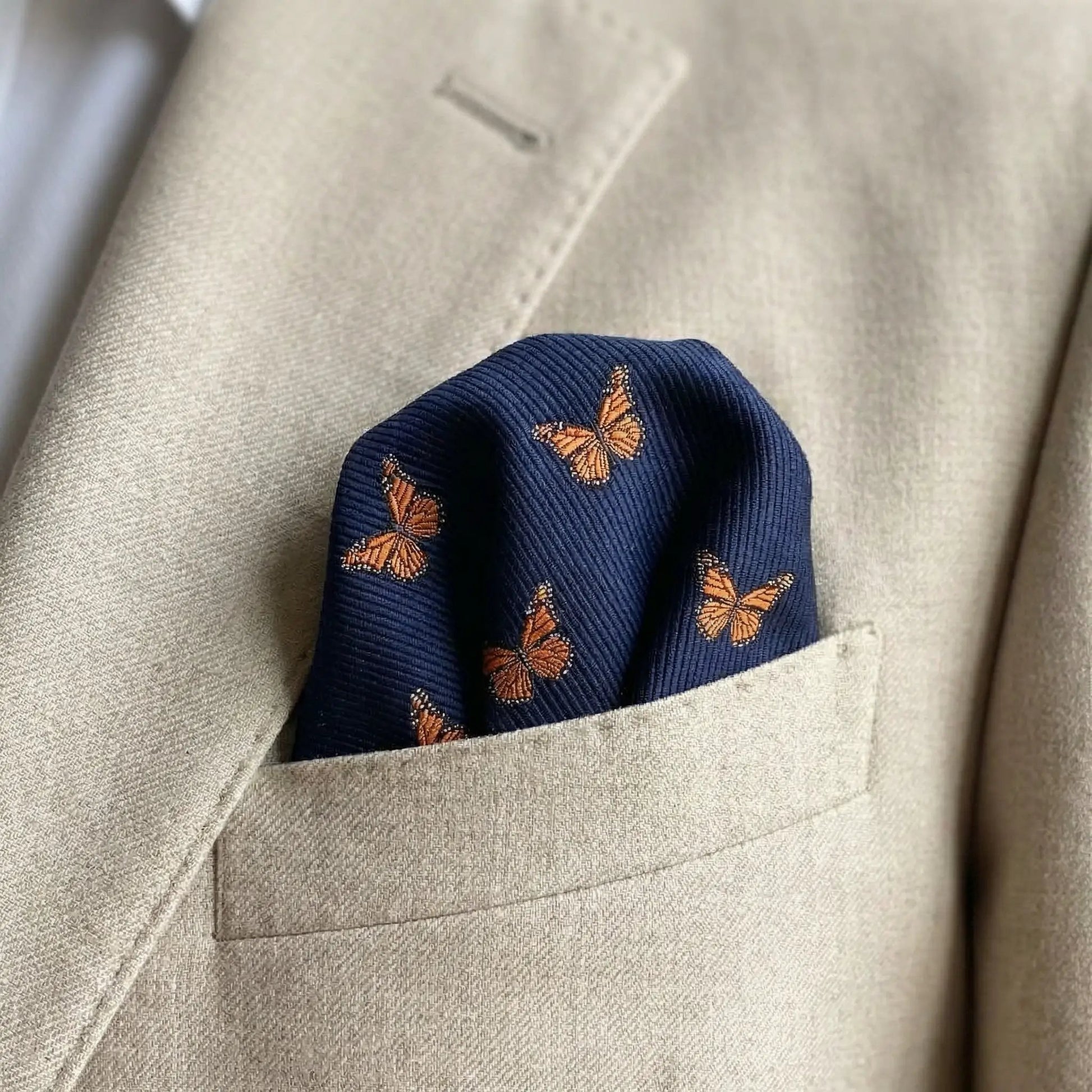 Butterfly Pocket Square by OFL Ties