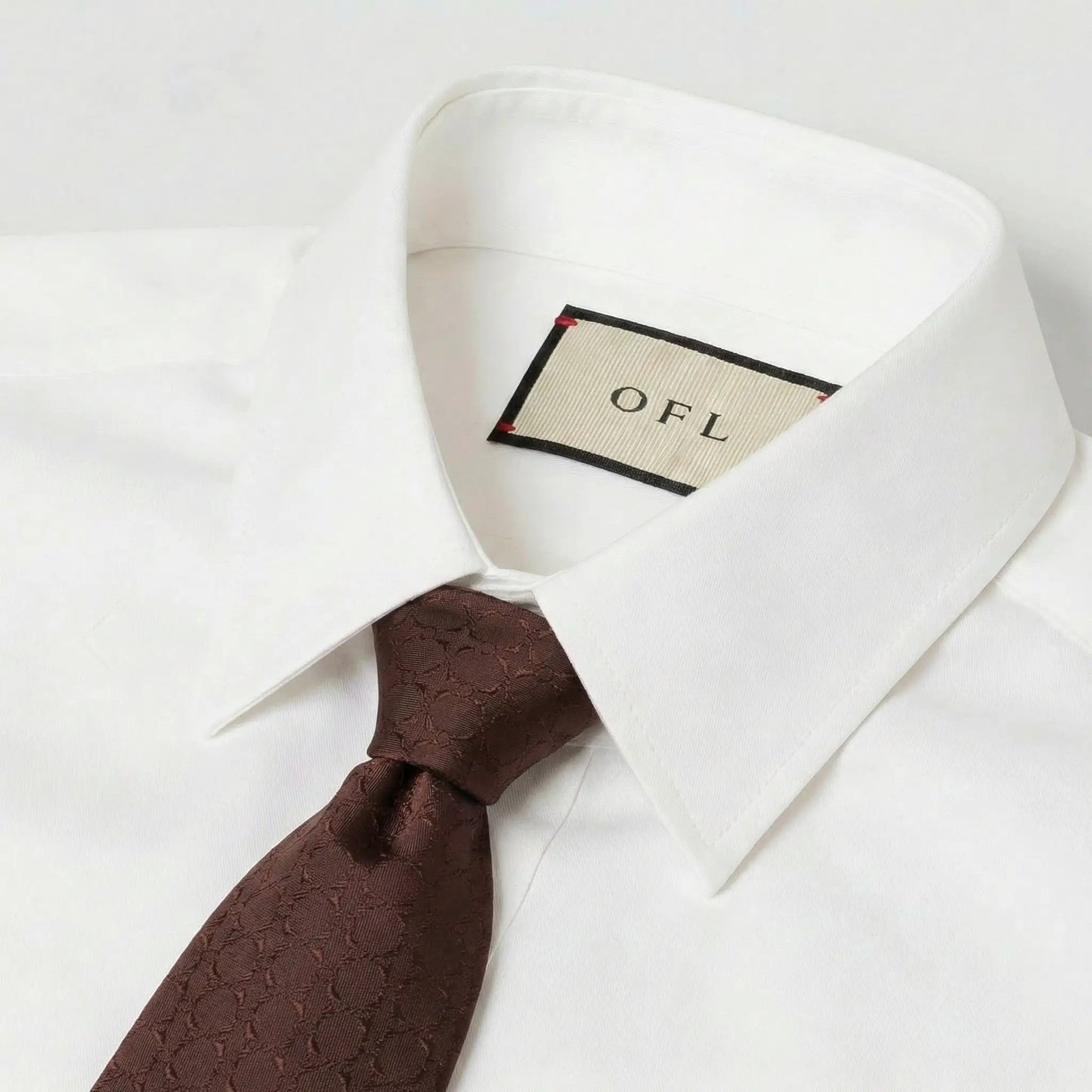 Red Brown Textured Tie by OFL Ties