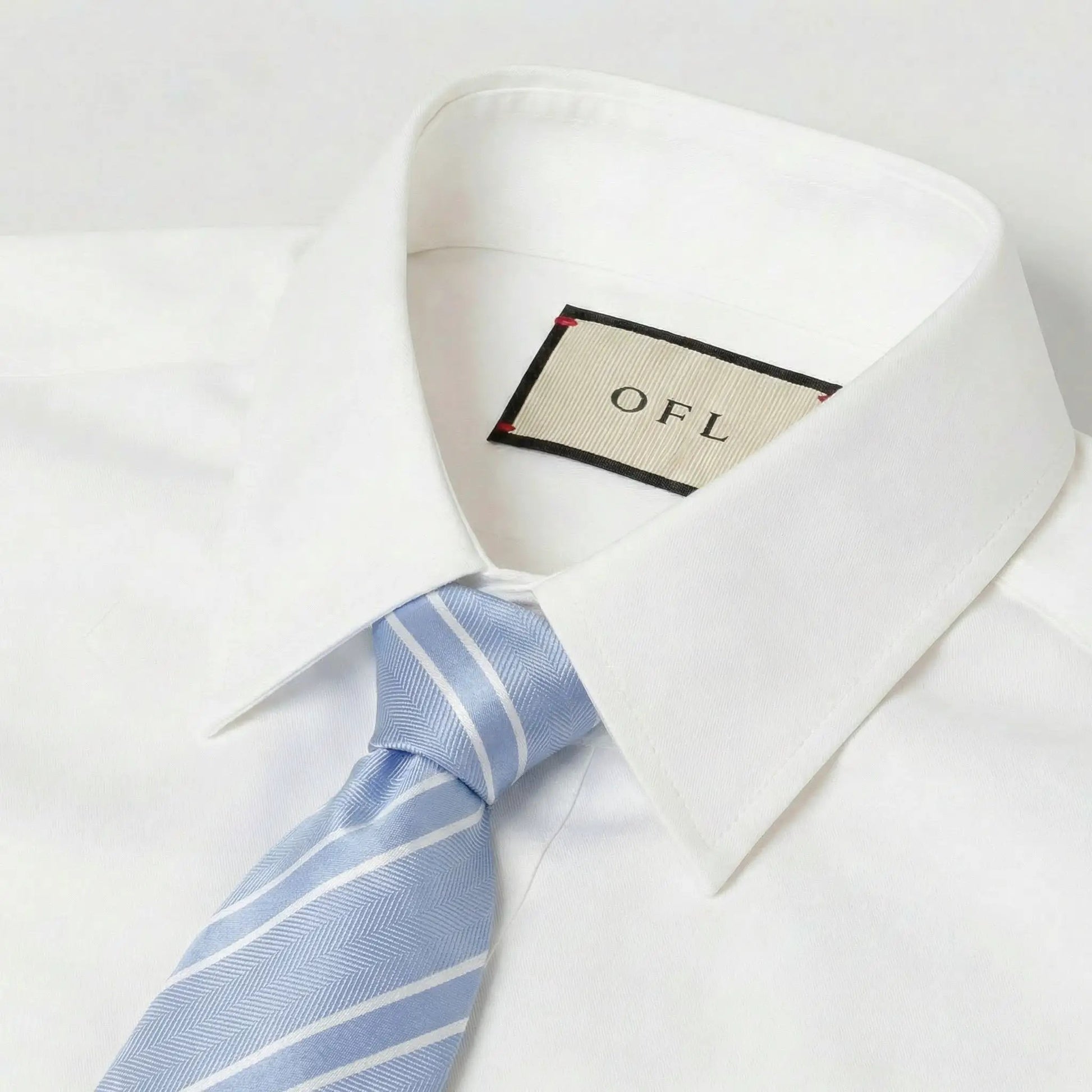 Light Blue & White Stripe Tie - Charleston Edit by OFL Ties