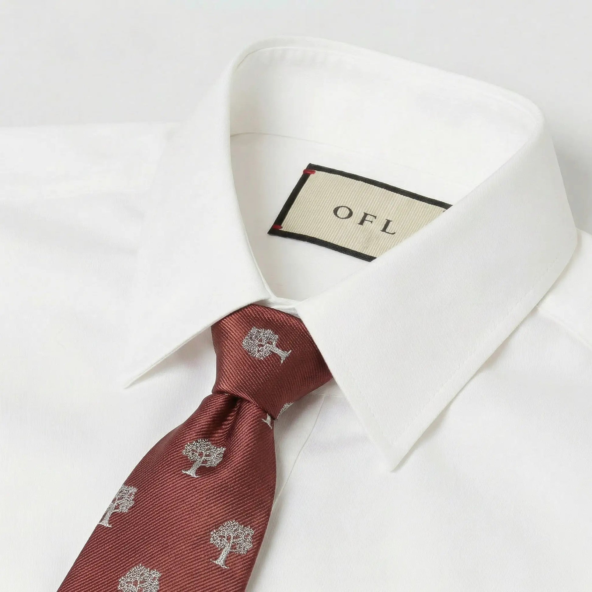 Tree Tie Brown & White by OFL Ties
