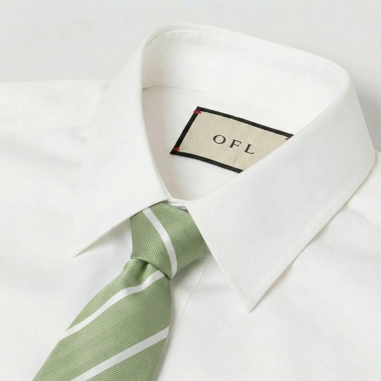 Matcha & White Stripe Tie - Hawksmoor Edit by OFL Ties