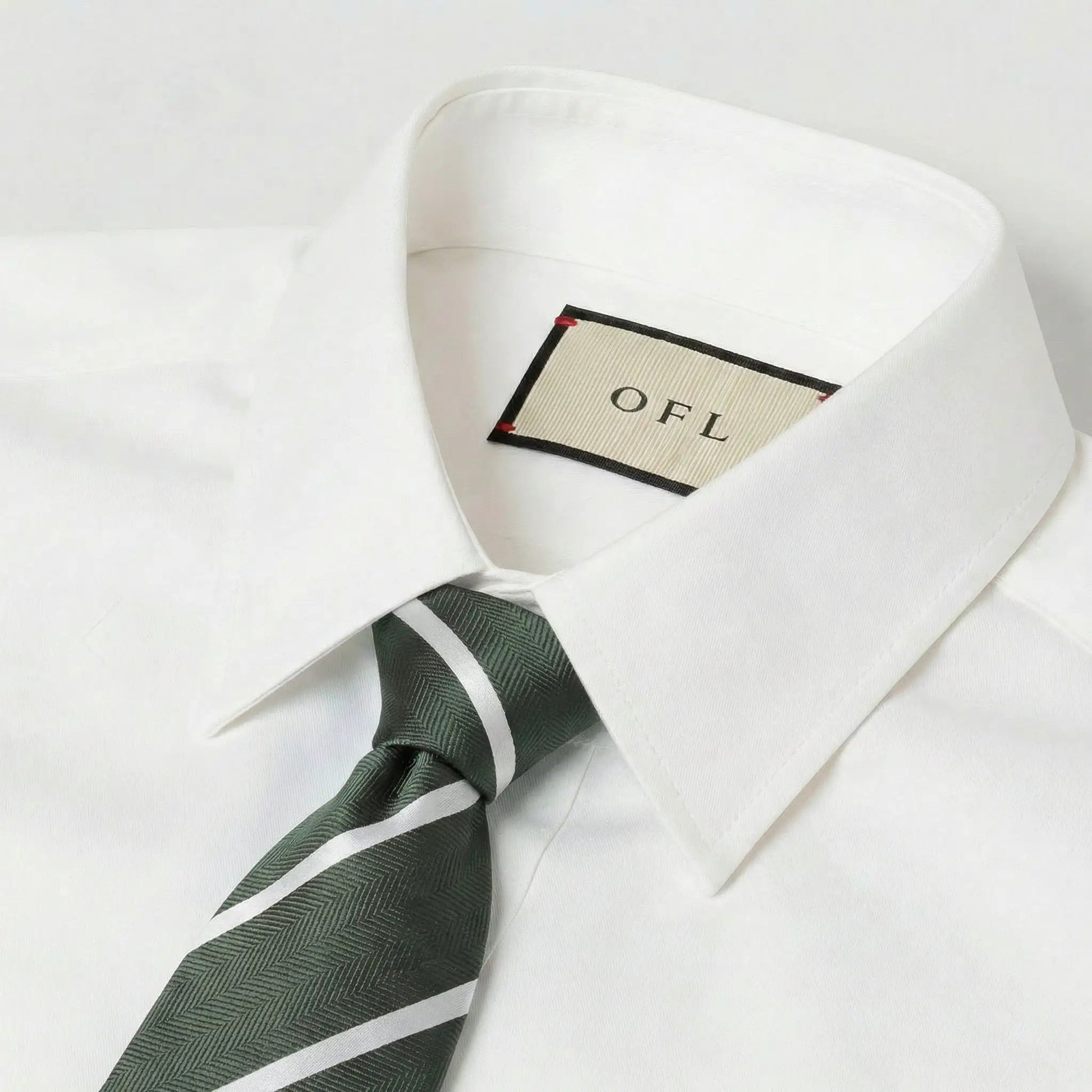 Forest Green & White Stripe Tie - Hawksmoor Edit by OFL Ties