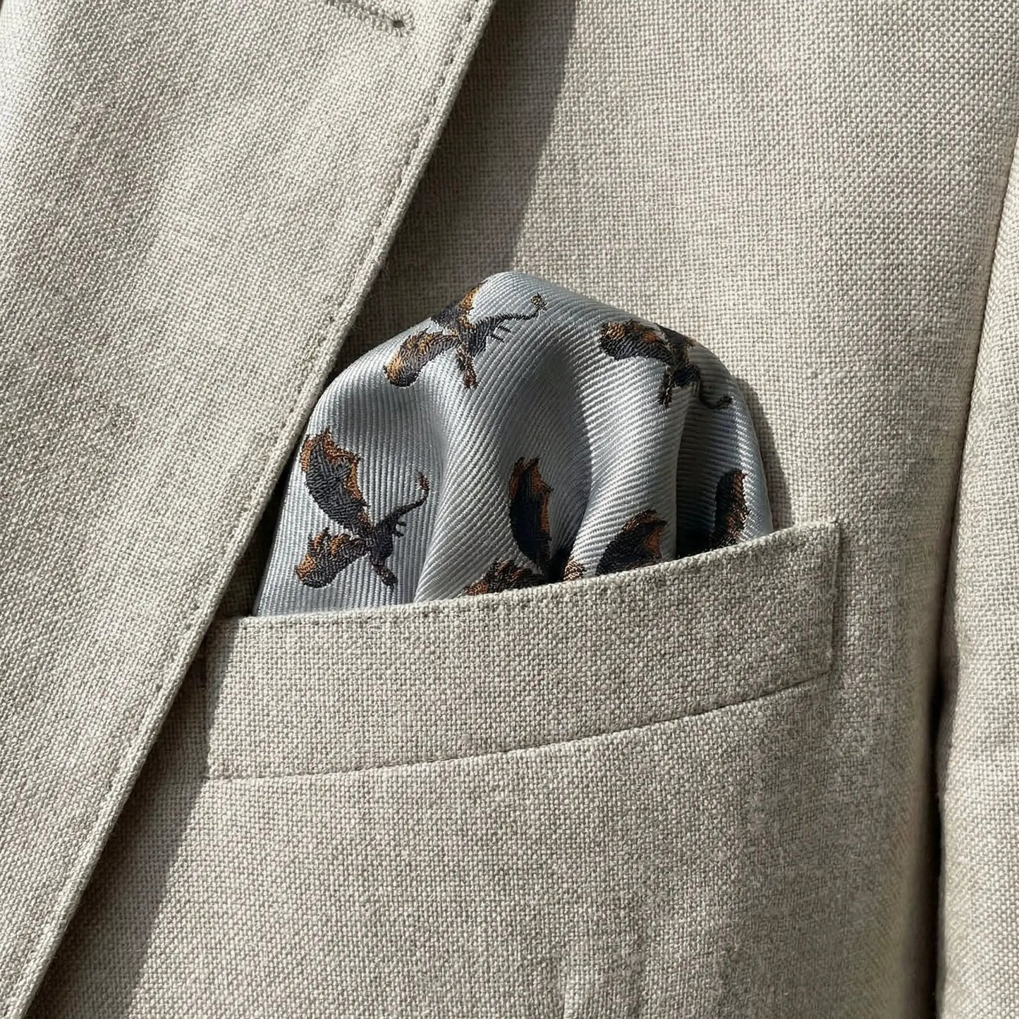 Dragon Pocket Square by OFL Ties