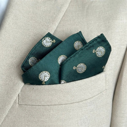 Clock Pocket Square by OFL Ties