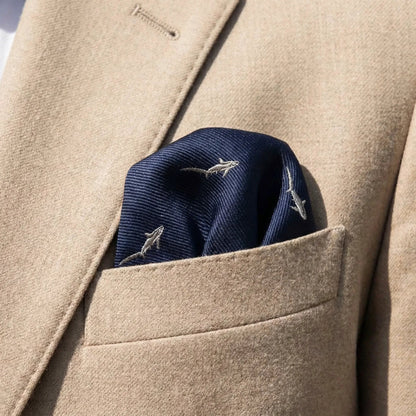 Shark Pocket Square by OFL Ties