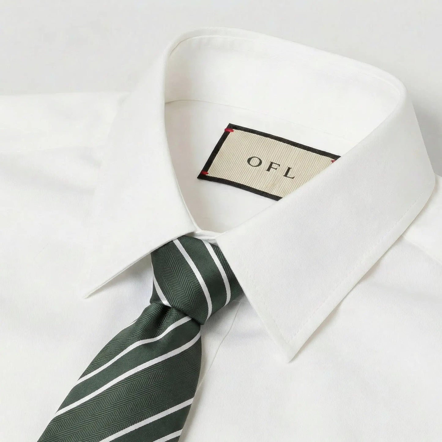 Forest Green & White Stripe Tie - Charleston Edit by OFL Ties
