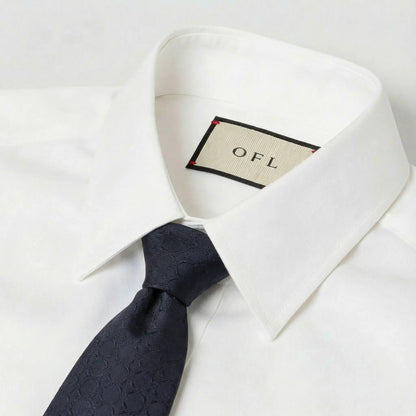 Navy Midnight Blue Textured Tie by OFL Ties