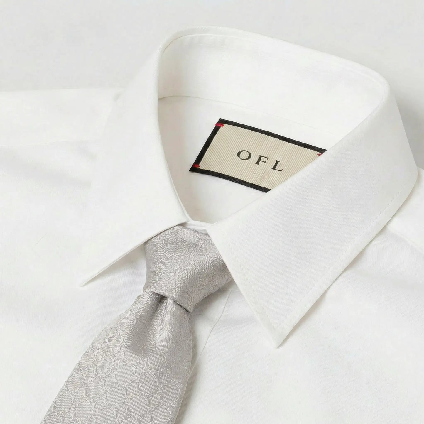 Light Grey Textured Tie by OFL Ties