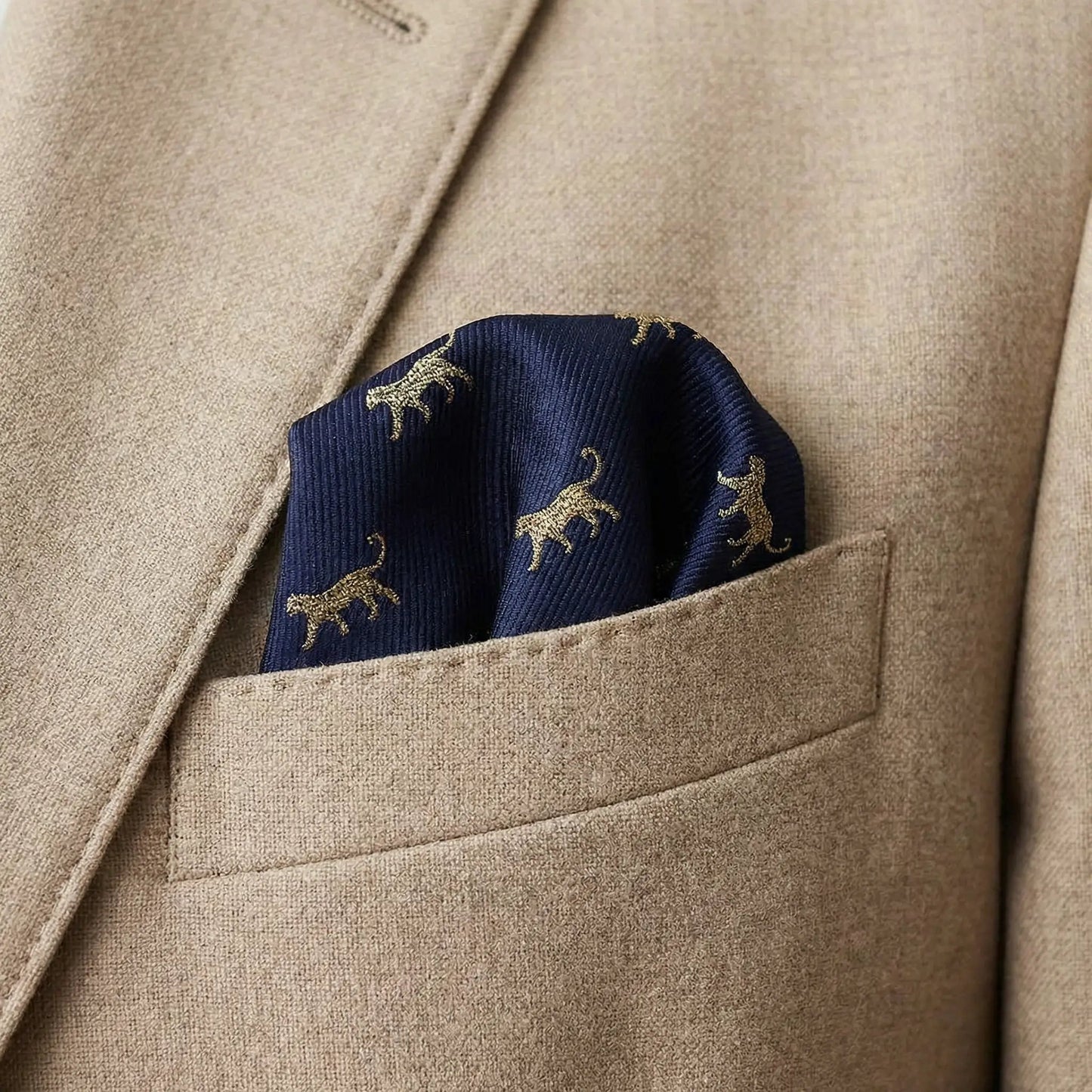 Amur Leopard Pocket Square by OFL Ties