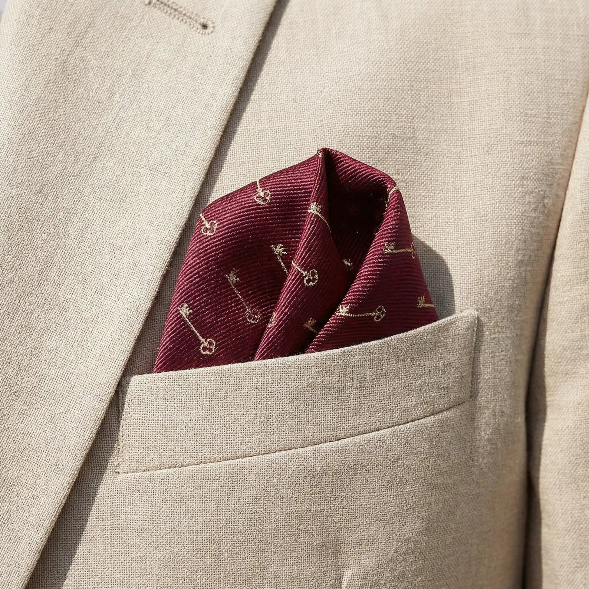 Key Pocket Square by OFL Ties