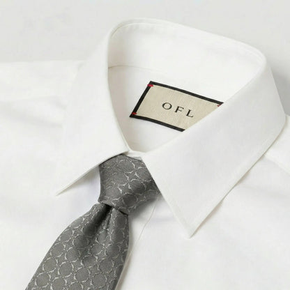 Steel Grey Textured Tie by OFL Ties